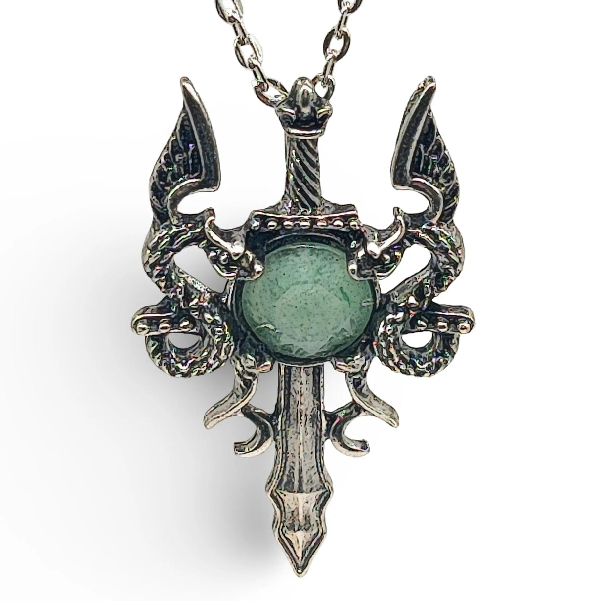 Necklace -Dragon Sword -Green Aventurine
