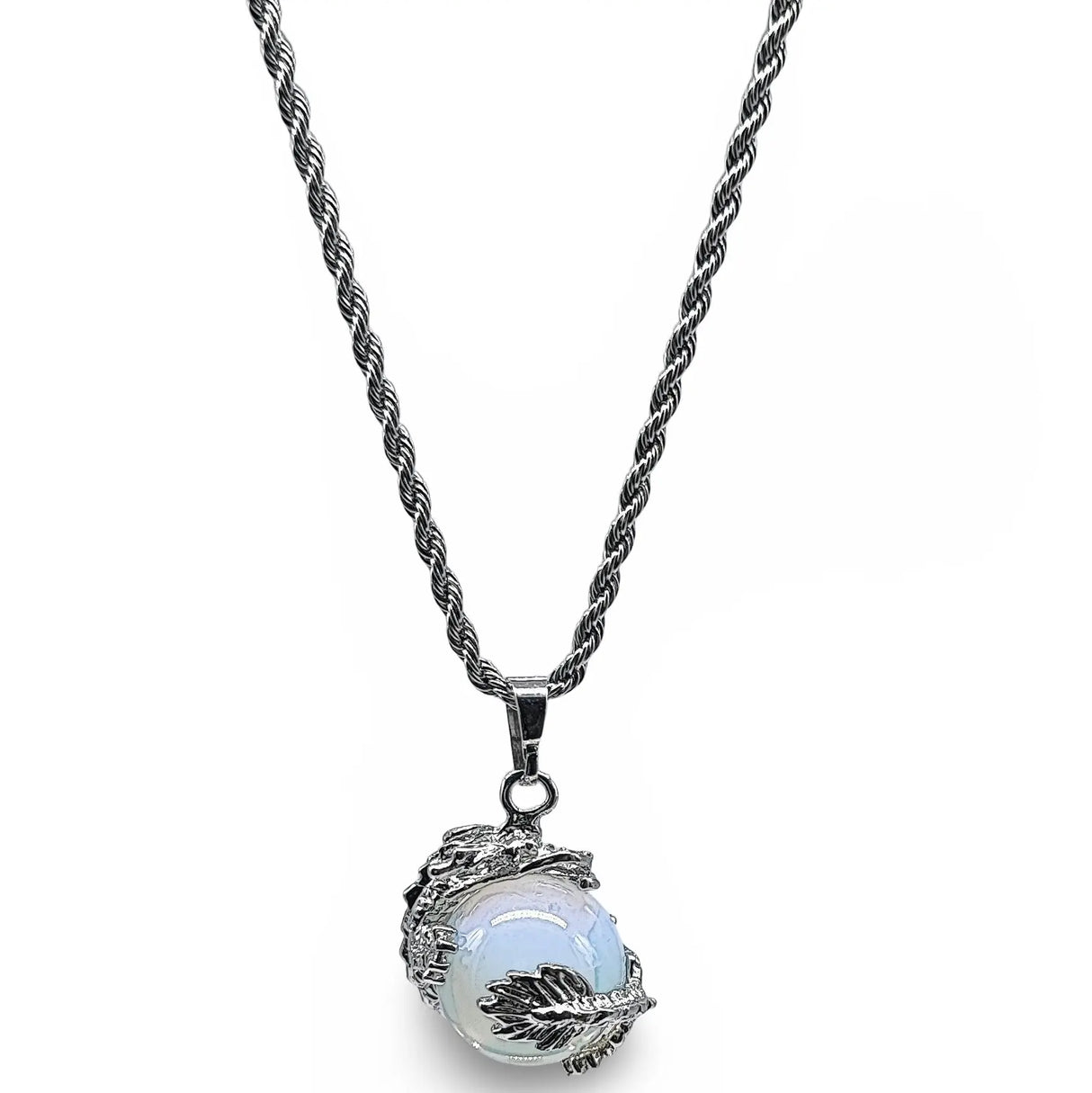 Necklace - Dragonfire - Opalite Crystal Ball