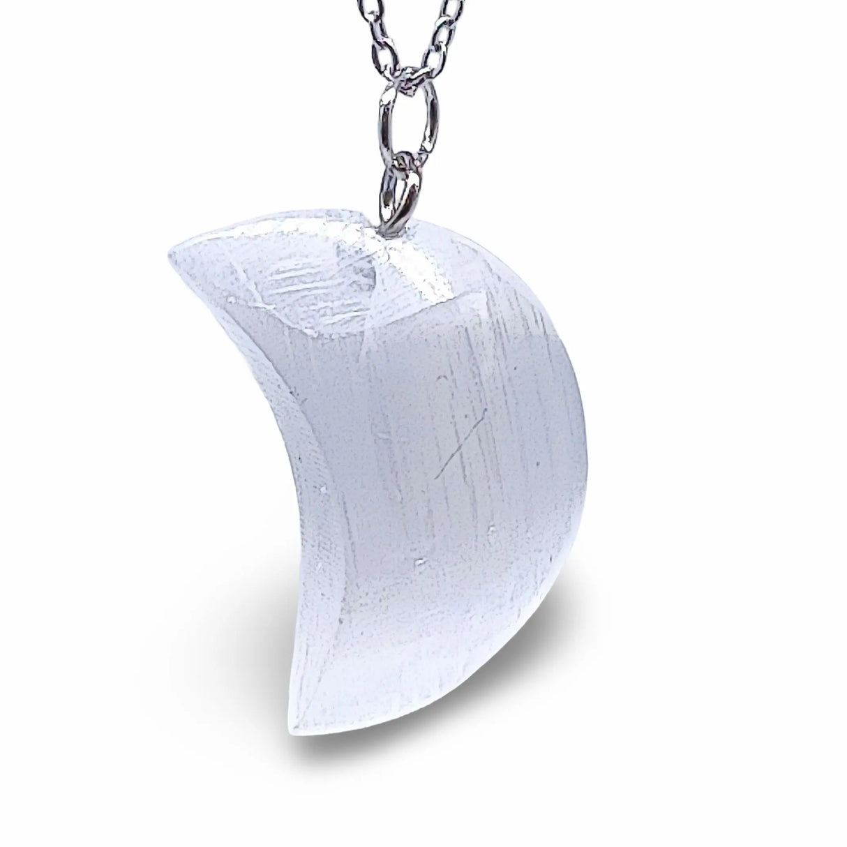 Necklace -Half-Moon Shaped -Selenite