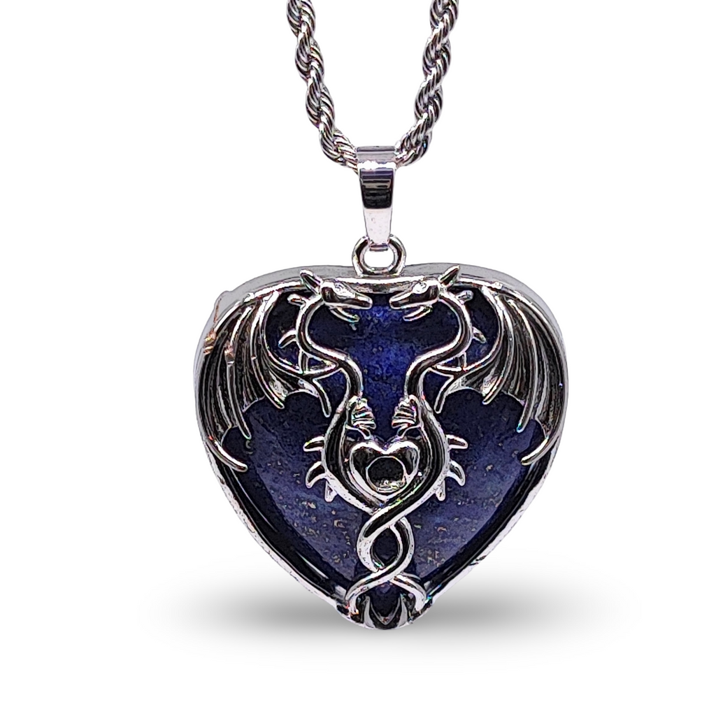 Necklace -Mystic Dragon Heart -Lapis Lazuli