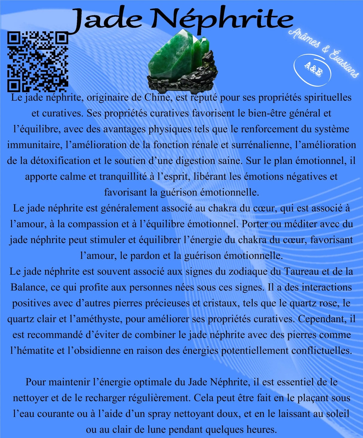 Descriptive Cards - Precious Stones & Crystals - Nephrite Jade