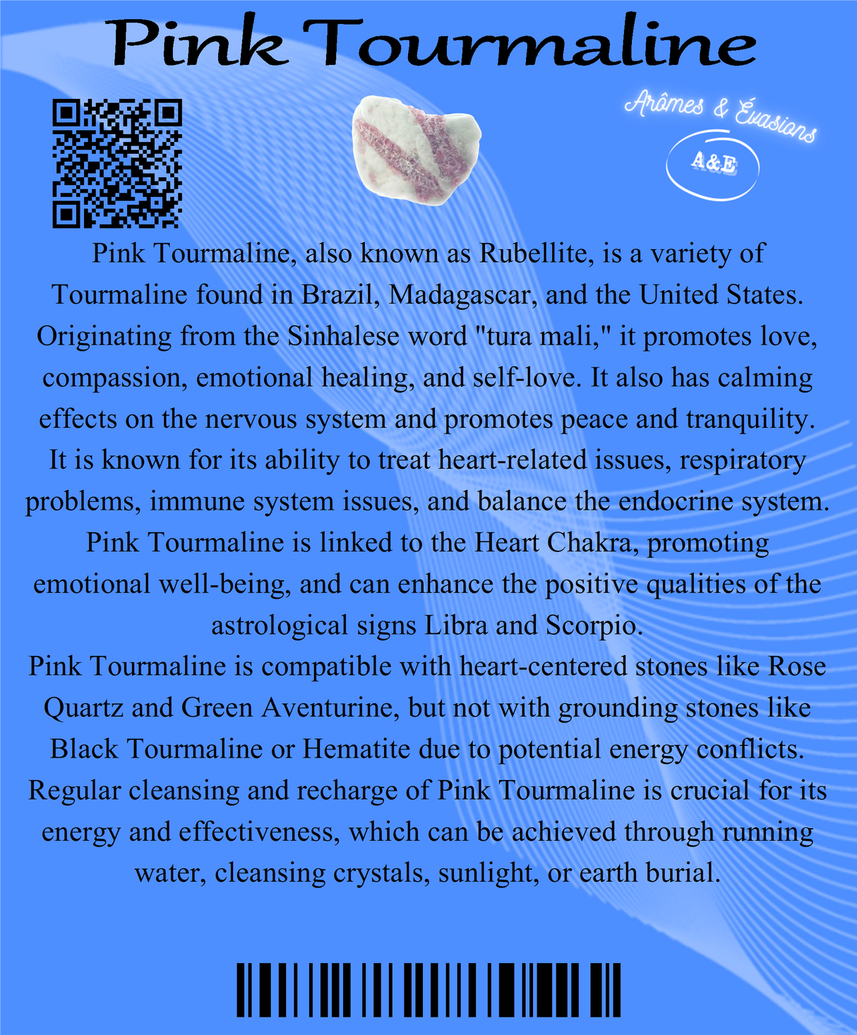 Descriptive Cards - Precious Stones & Crystals - Pink Tourmaline