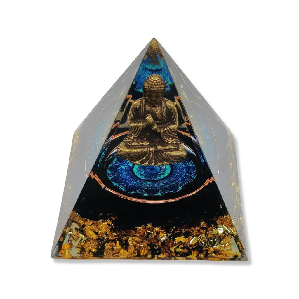 Pyramid -Tourmaline with Buddha