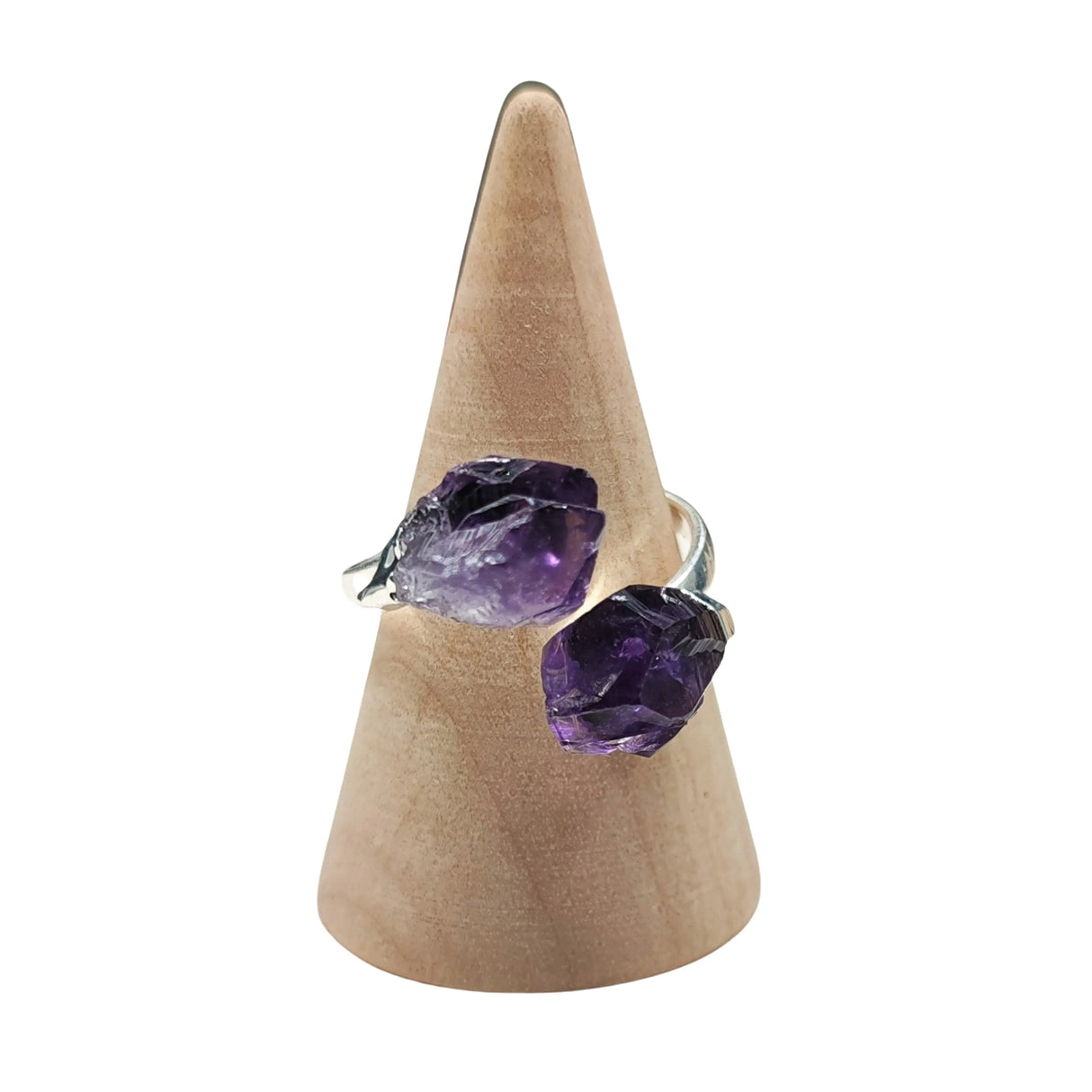 Ring -Natural Stone -Adjustable Amethyst