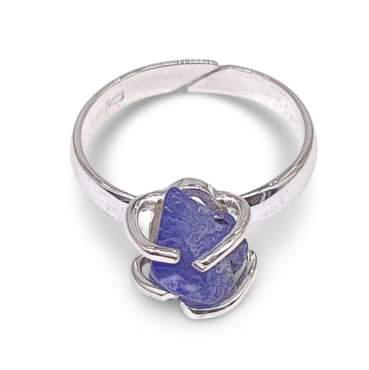 Ring - 925 Sterling Silver - Adjustable - Tanzanite