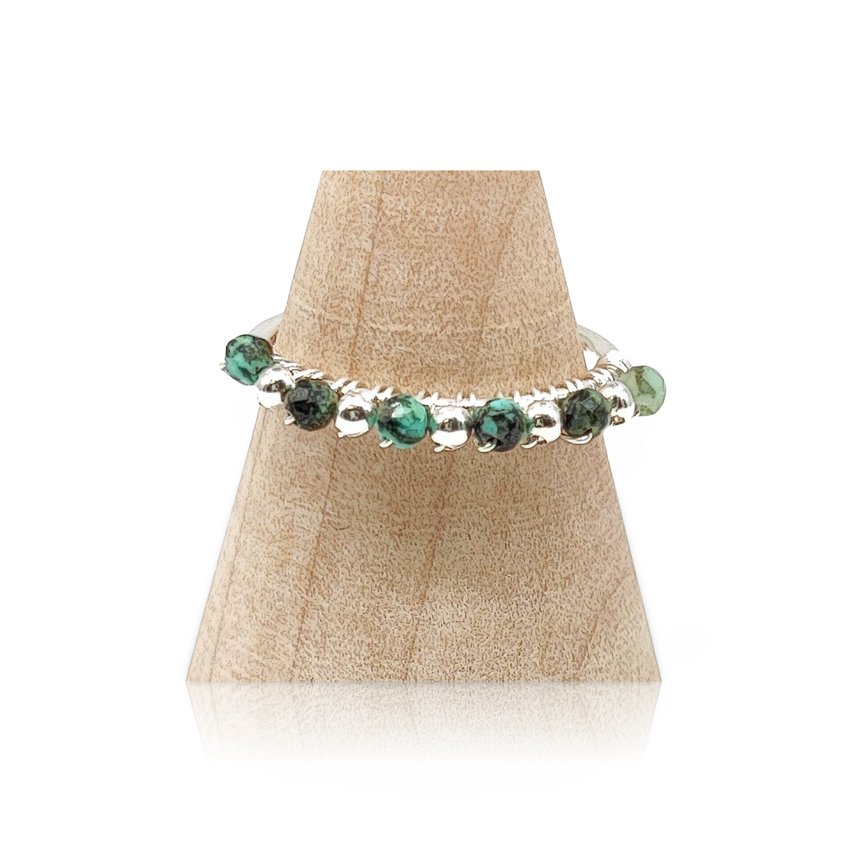 Ring -925 Sterling Silver -Natural Stone -Adjustable Turquoise