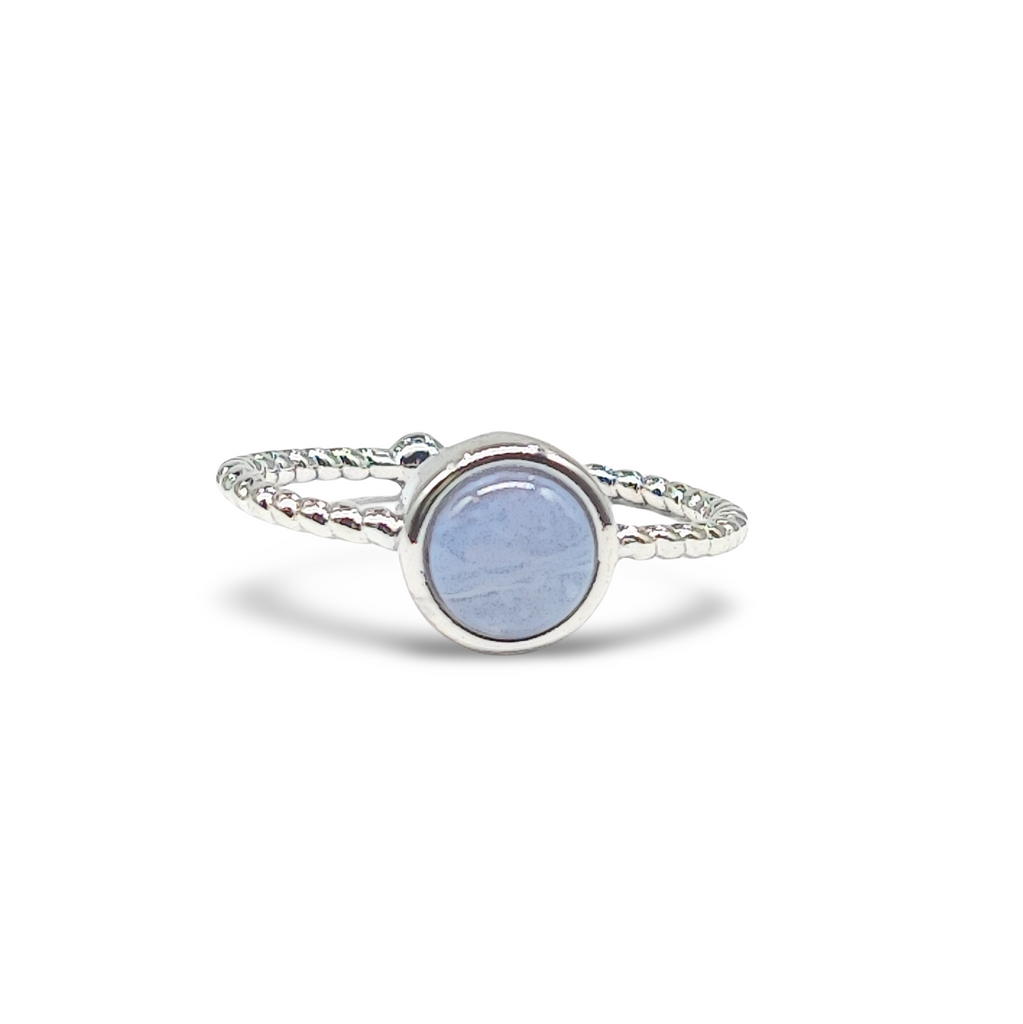Ring -Adjustable -Blue Lace Agate