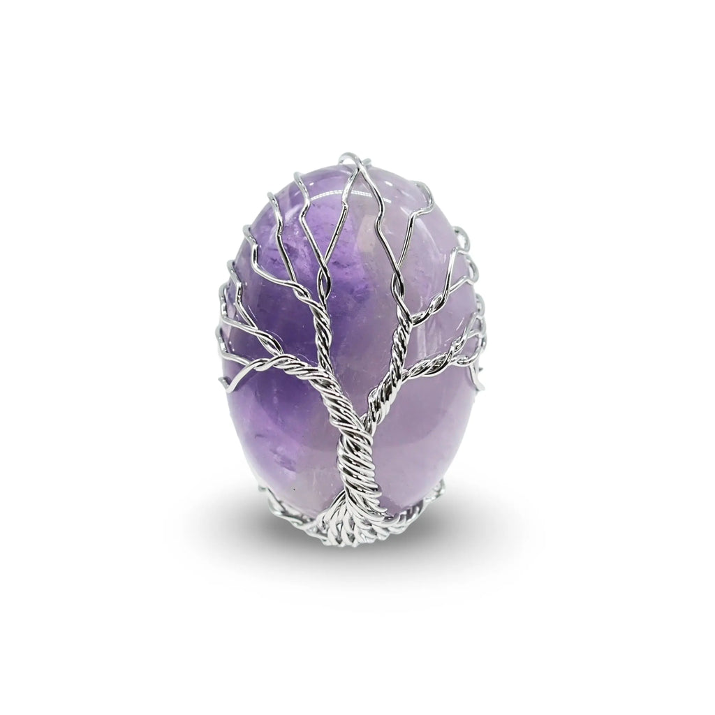 Ring - Amethyst with Tree of Life - Adjustable