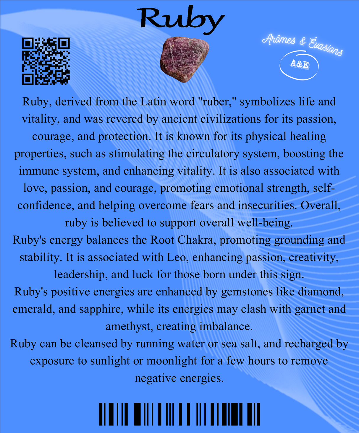 Descriptive Cards - Precious Stones & Crystals - Ruby