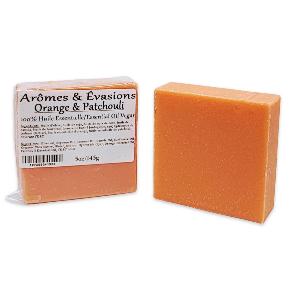 Soap Bar -Cold Process -Orange & Patchouli