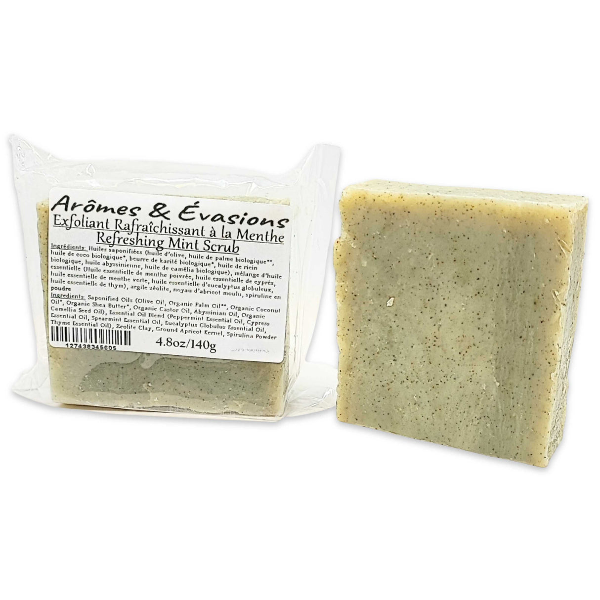 Soap Bar -Cold Process -Refreshing Mint Scrub