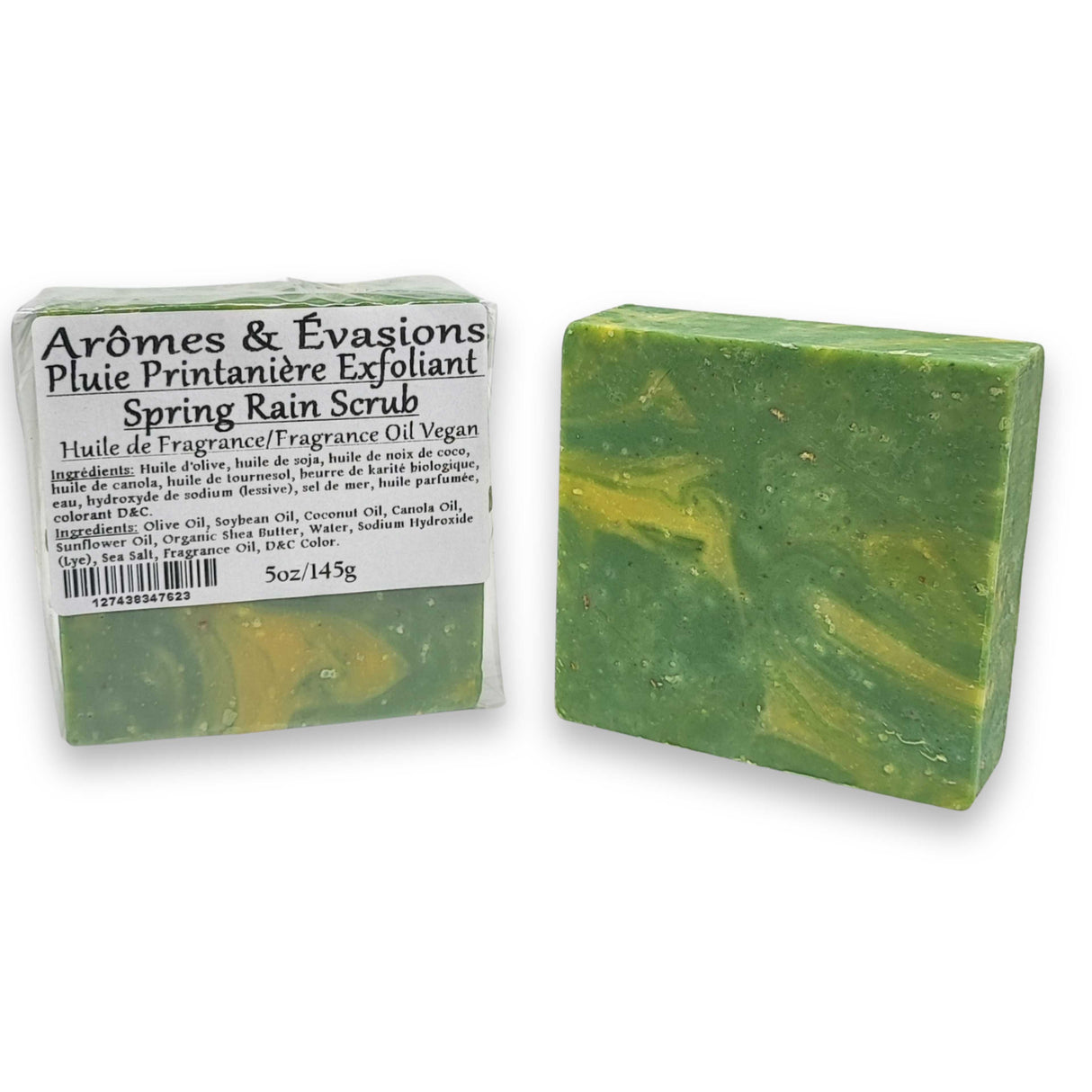 Clearance - Soap Bar - Cold Process - Spring Rain Scrub