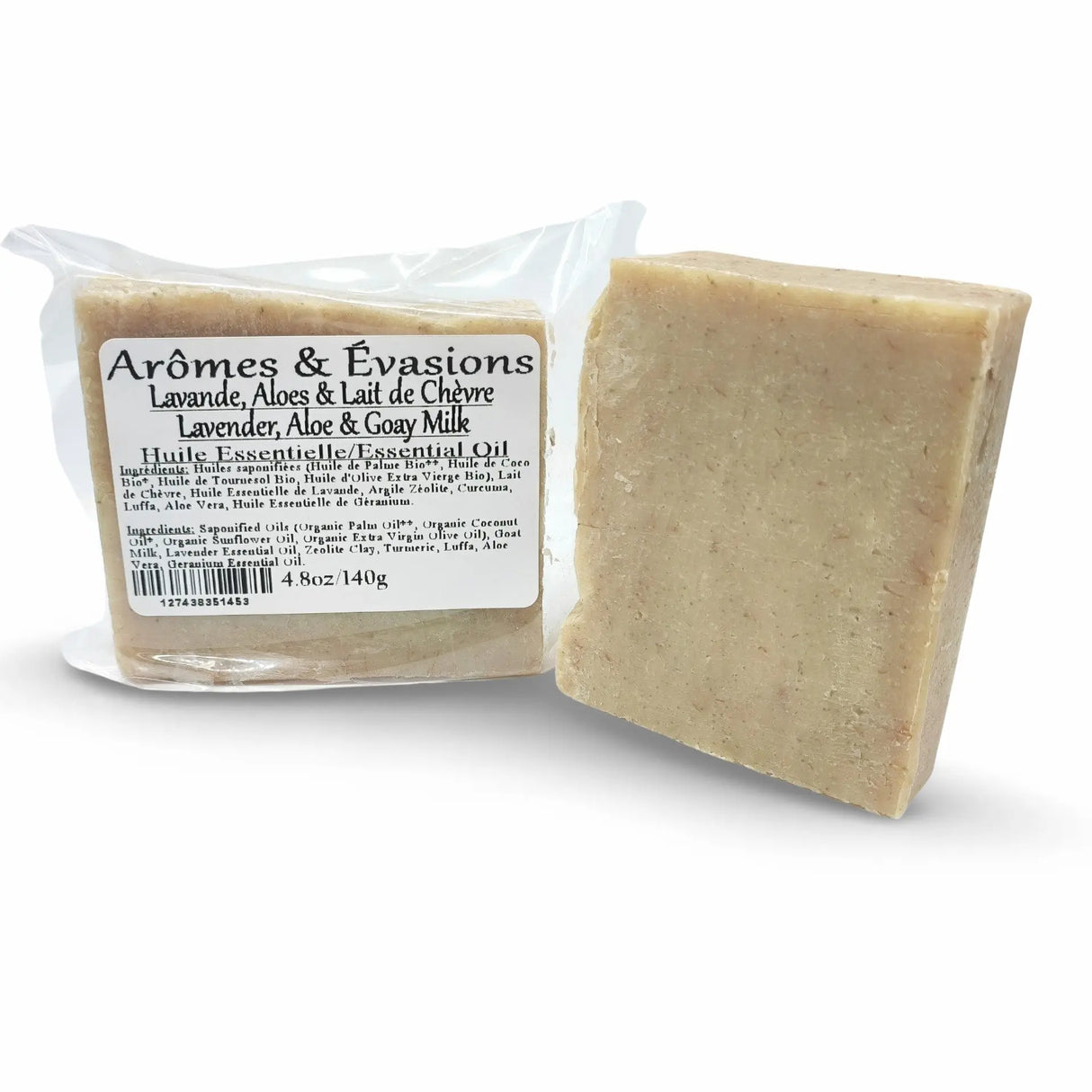 Soap Bar -Cold Process -Lavender, Aloe & Goat Milk