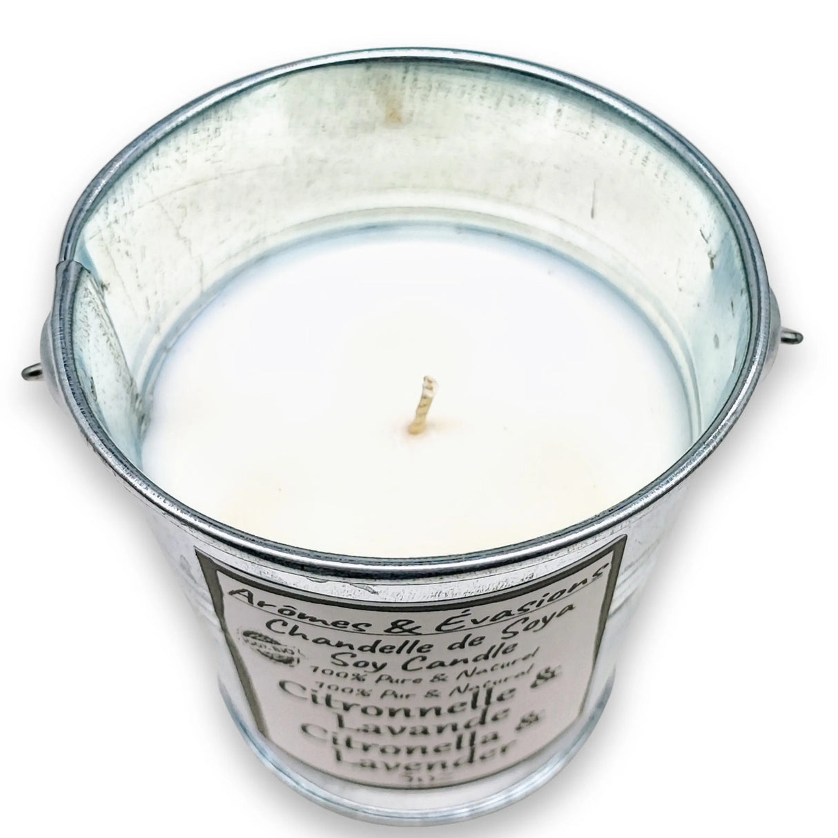 Soy Candle -Citronella & Lavender -5 oz -Metal Bucket