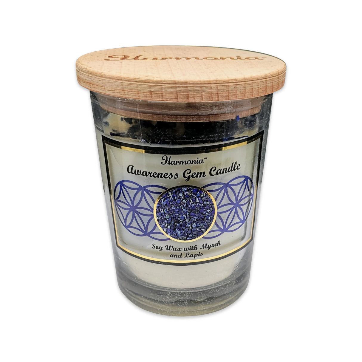 Soy Candle -Harmonia Awareness -Myrrh & Lapis Lazuli -9oz
