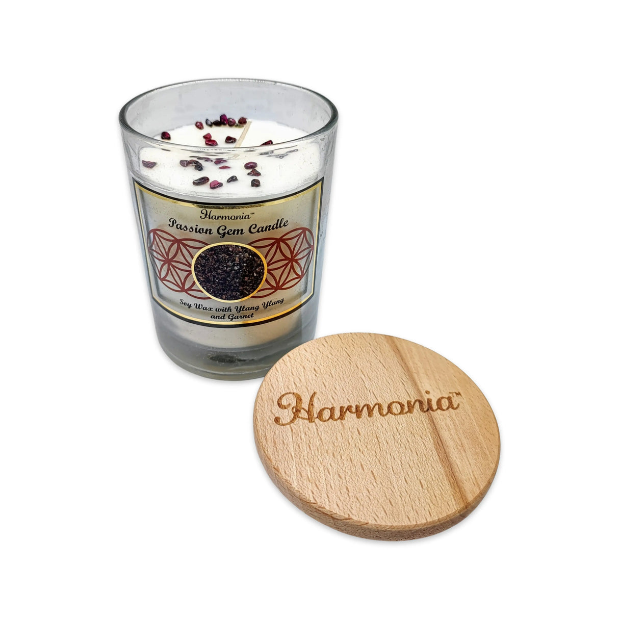 Soy Candle -Harmonia Passion -Ylang Ylang & Garnet Stone -9oz