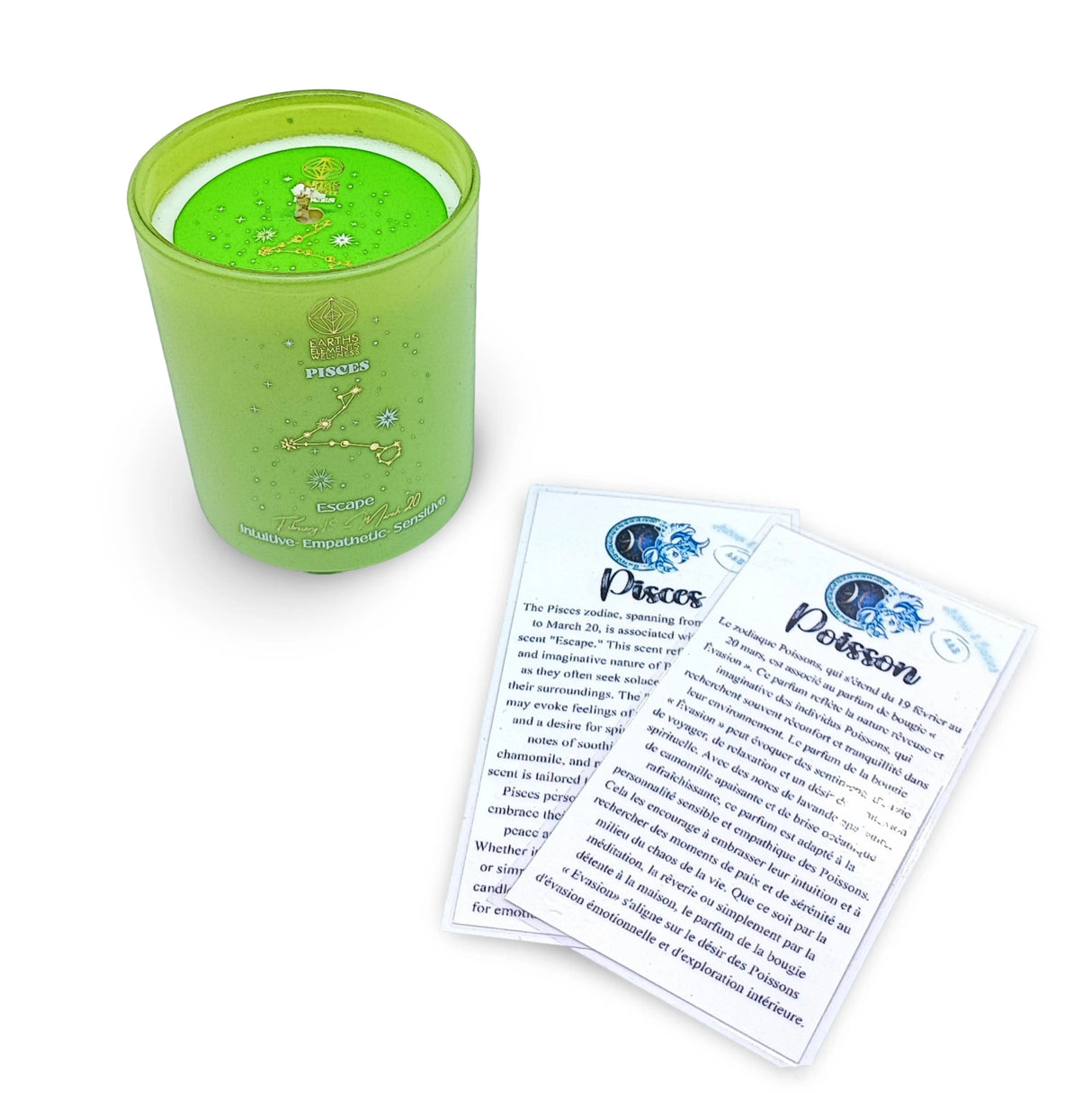Soy Candle - Zodiac Candle Signs Set Pisces Zodiac Candle Scent: Escape