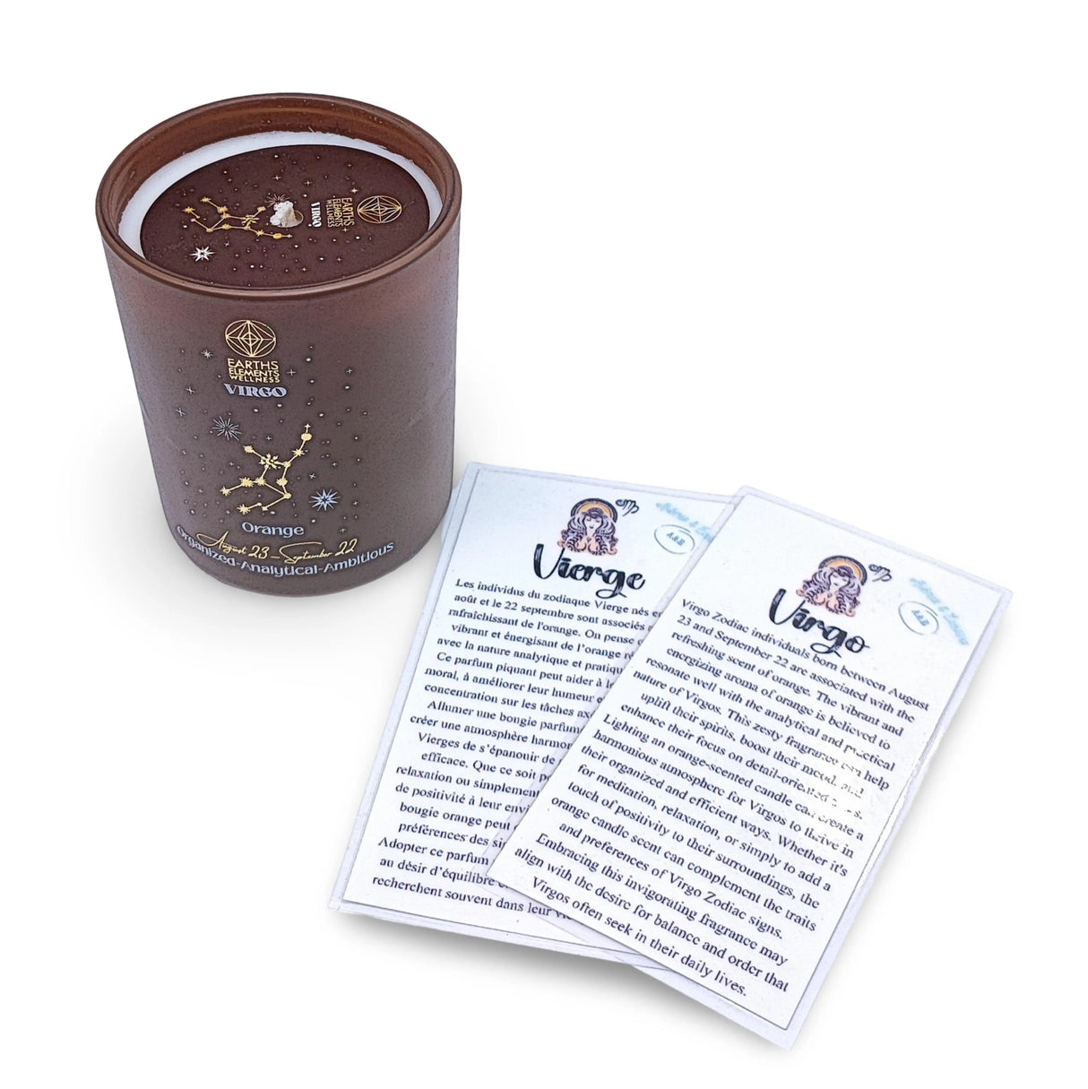 Soy Candle - Zodiac Candle Signs Set Virgo Zodiac Candle Scent: Orange