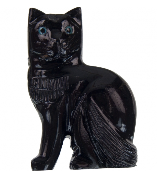 Spirit Animal - Carved Stone - Black Onyx - Cat