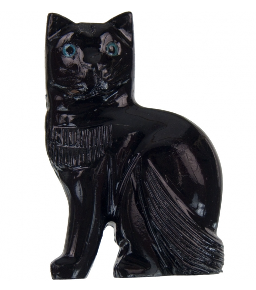 Spirit Animal -Carved Stone -Black Onyx -Cat