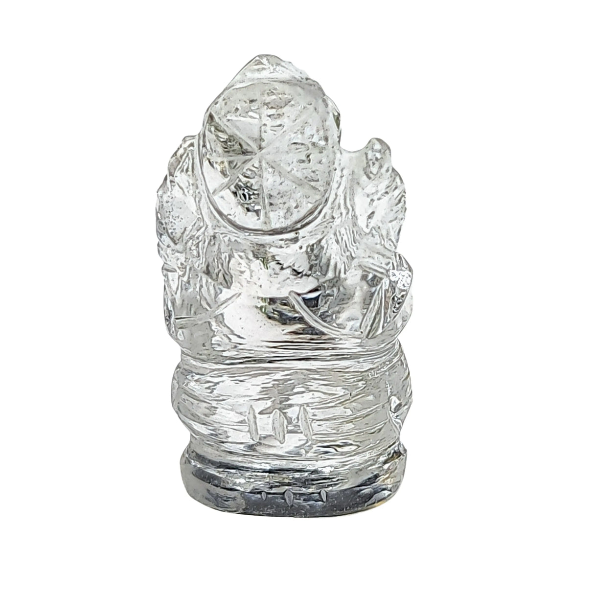 Stone -Carved -Ganesh -Crystal Quartz -Tumbled