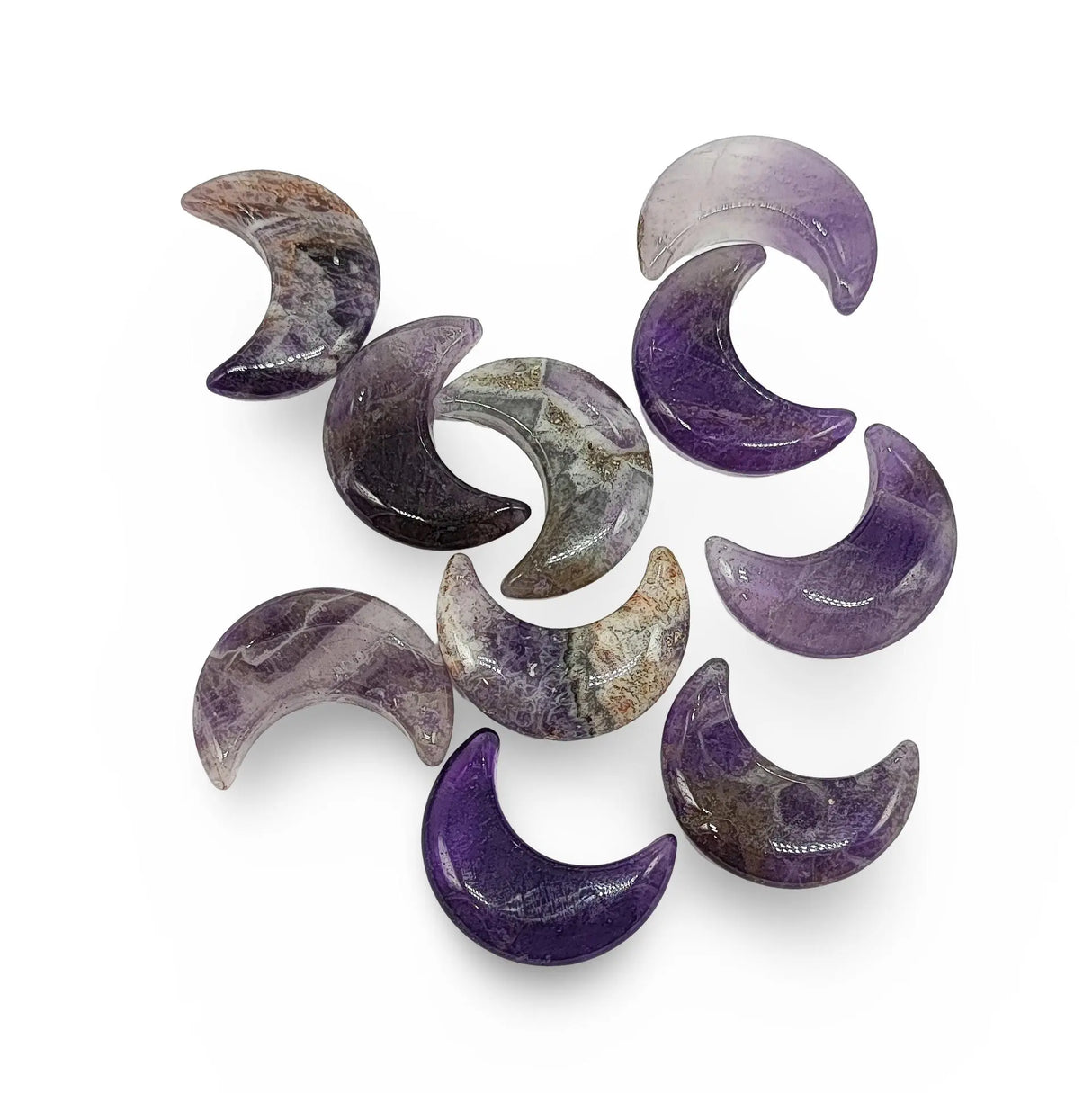 Stone - Natural Amethyst - Sculpture - Moon