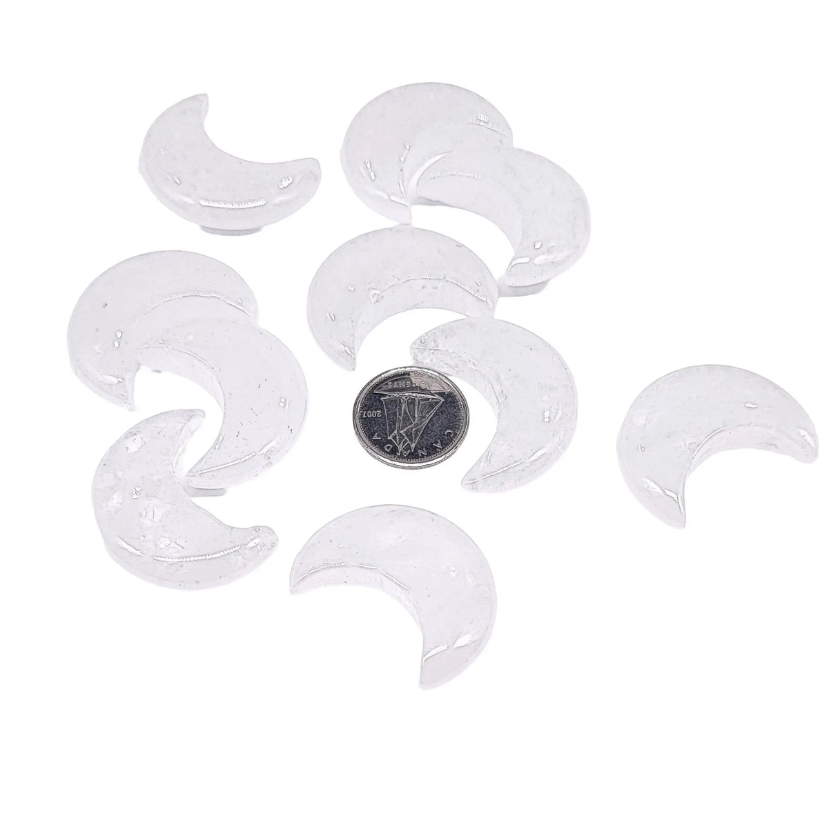 Stone -Natural Crystal Quartz -Sculpture -Moon