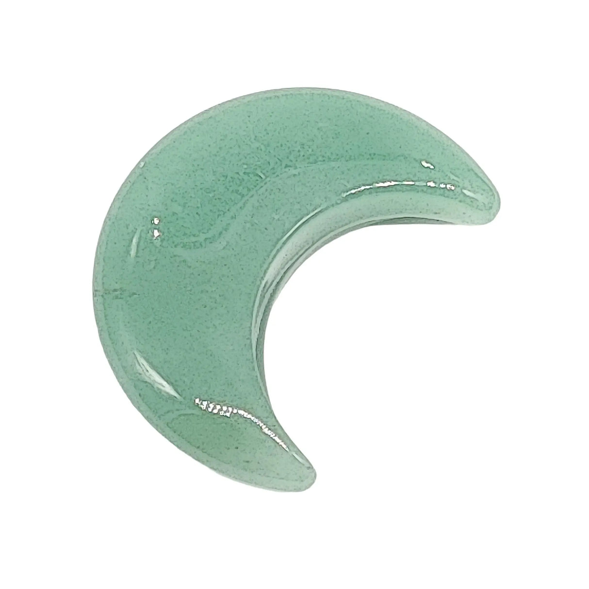 Stone -Natural Green Aventurine -Sculpture -Moon