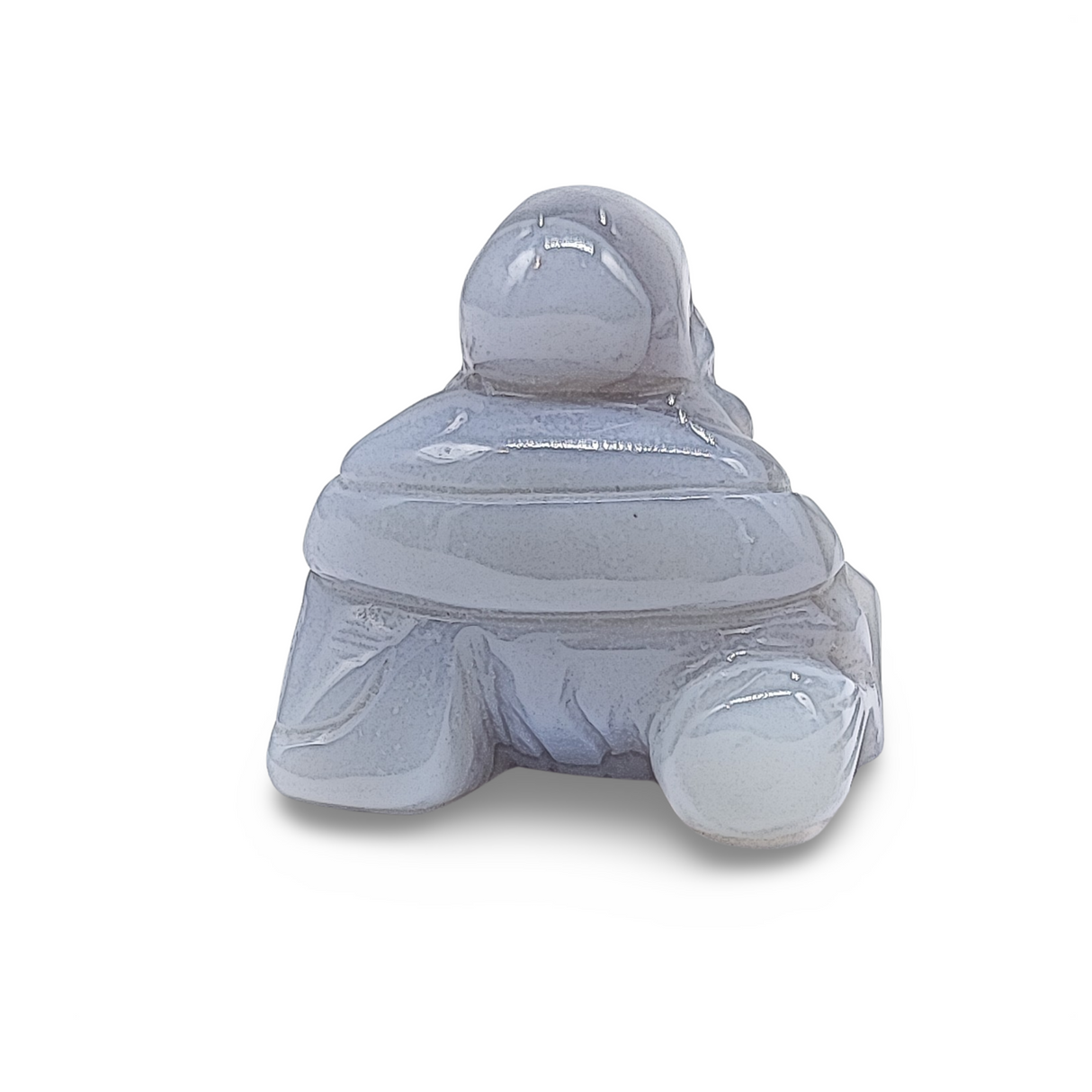 Stone -Natural Grey Agate -Sculpture -Buddha