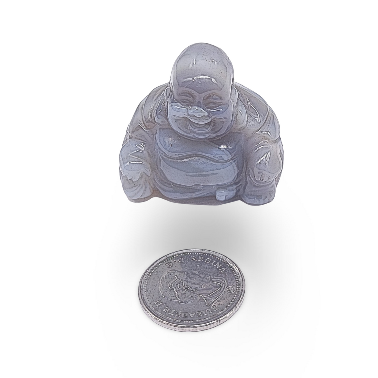 Stone -Natural Grey Agate -Sculpture -Buddha