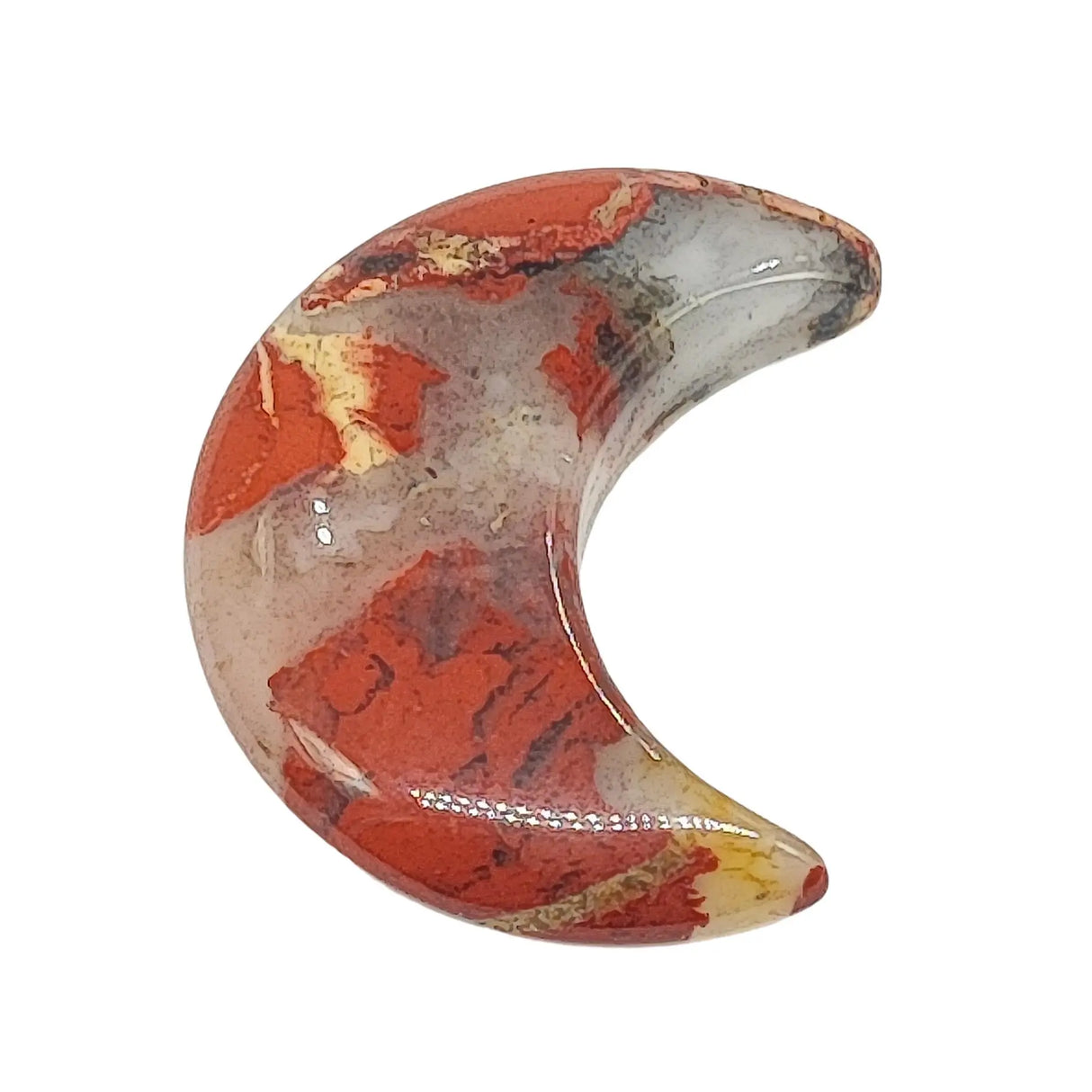 Stone -Natural Red Jasper -Sculpture -Moon