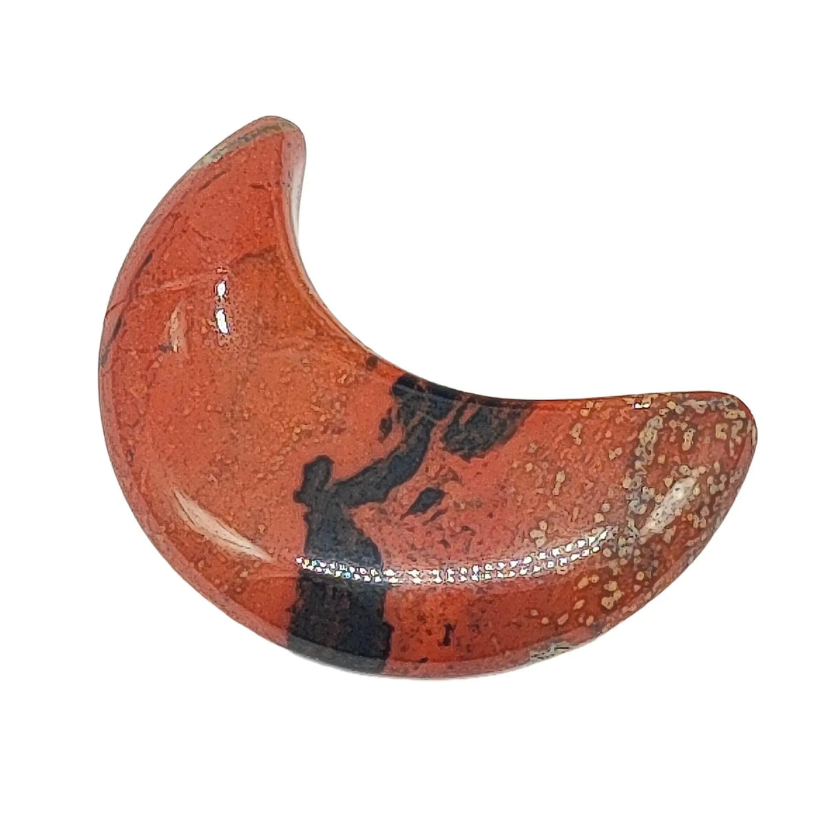 Stone -Natural Red Jasper -Sculpture -Moon