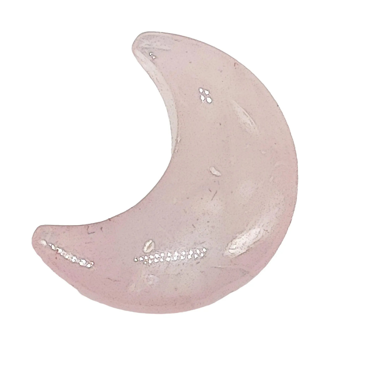 Stone -Natural Rose Quartz -Sculpture -Moon