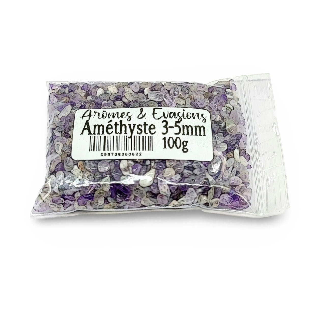 Stone - Tumbled Chips - Amethyst - 3 to 5mm 100 g