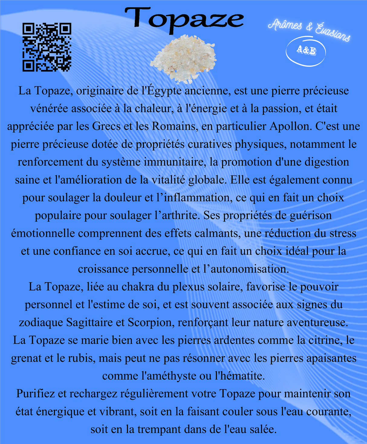 Descriptive Cards - Precious Stones & Crystals - Topaz