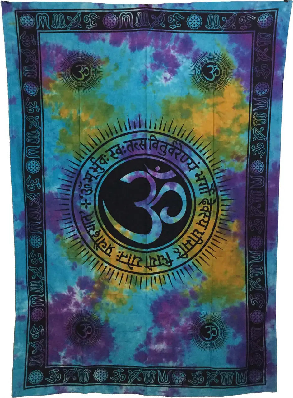 Wall Decor -Rectangular Coton Tapestry -Om Gayatri