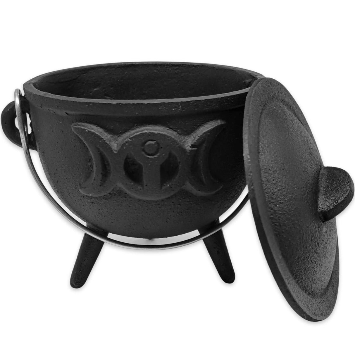 Wicca & Pagan - Cauldron Cast & Iron - Moon Goddess - 4.5"