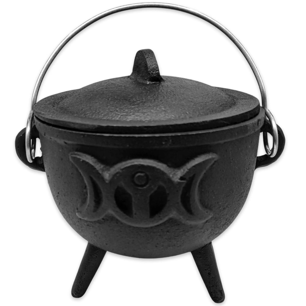 Wicca & Pagan - Cauldron Cast & Iron - Moon Goddess - 4.5"