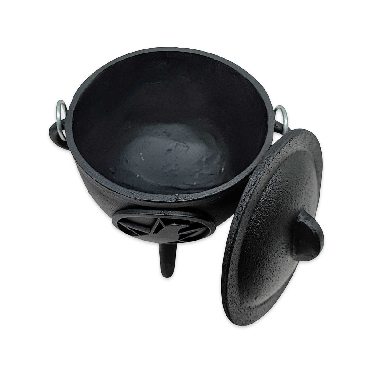 Wicca & Pagan -Cauldron -Cast Iron -Raven & Pentacle -4.5''