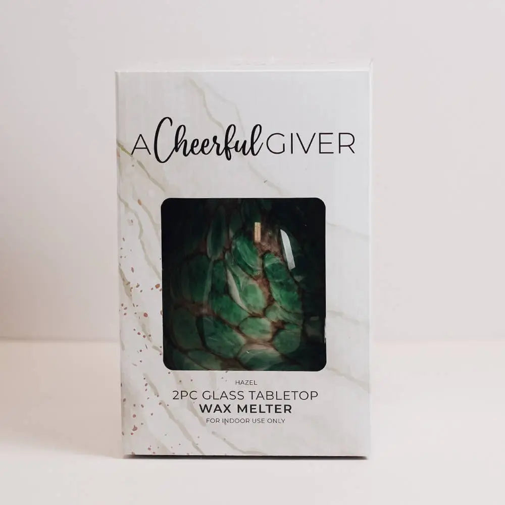 Diffuser - Electric Oil & Wax Cube Burner - Hazel Glass - Tabletop