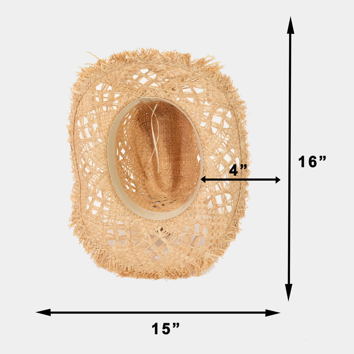 Clothing & Accessories - Western Straw Fringe Cowboy Hat