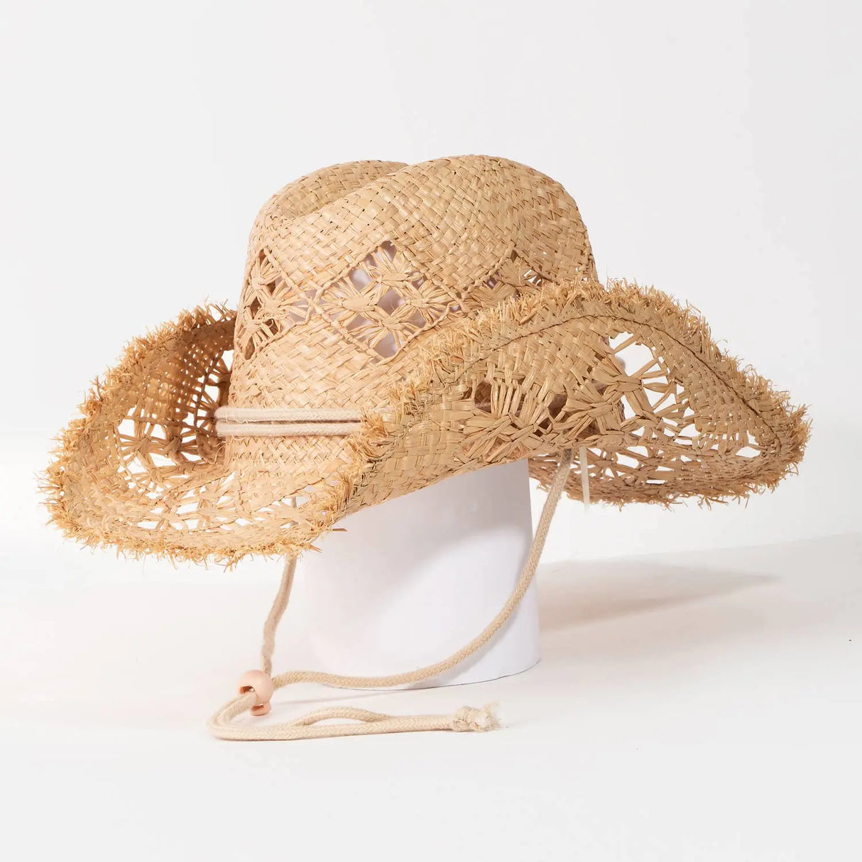 Clothing & Accessories - Western Straw Fringe Cowboy Hat