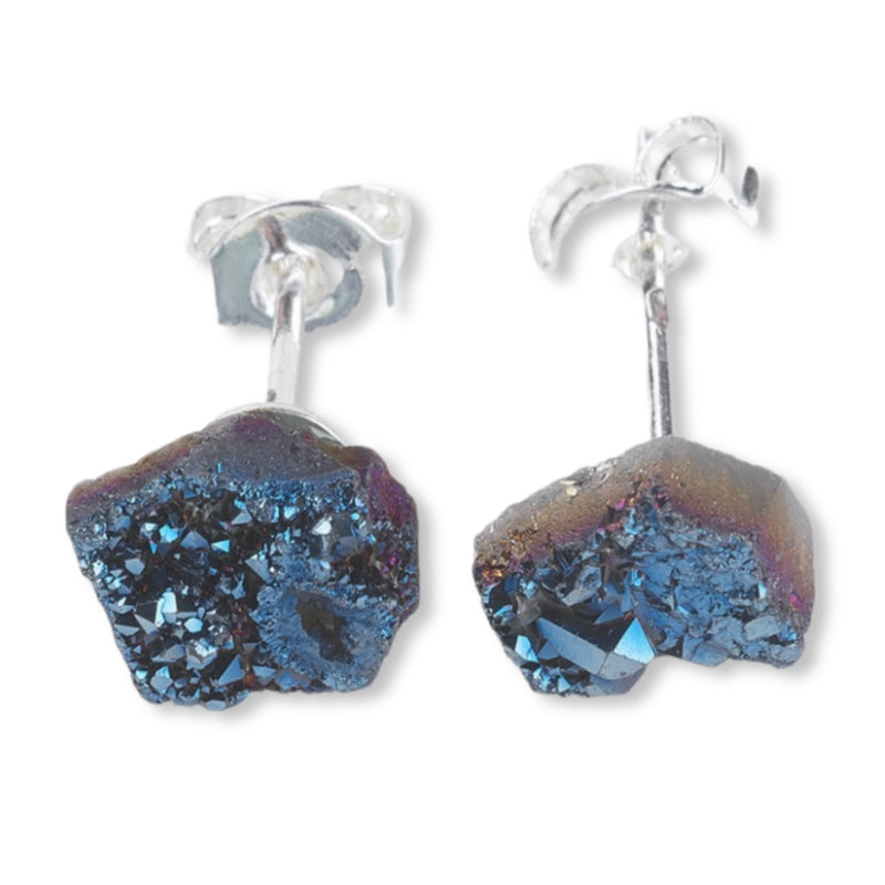 Earrings - Natural Druzy Agate