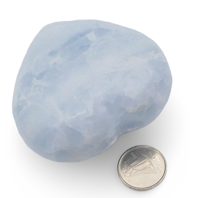 Stone - Blue Calcite - Heart Shape - Tumbled