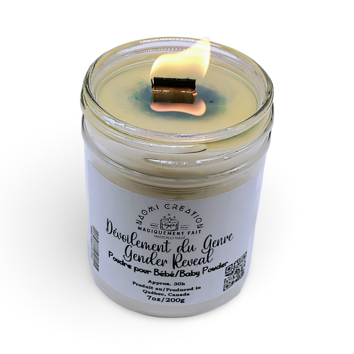 Scented Candles - Gender Reveal - Wood Wick Boy