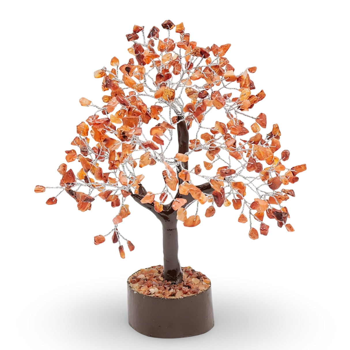 Home Decor - Gem Tree - Carnelian - 8.5"H - 300 Beads