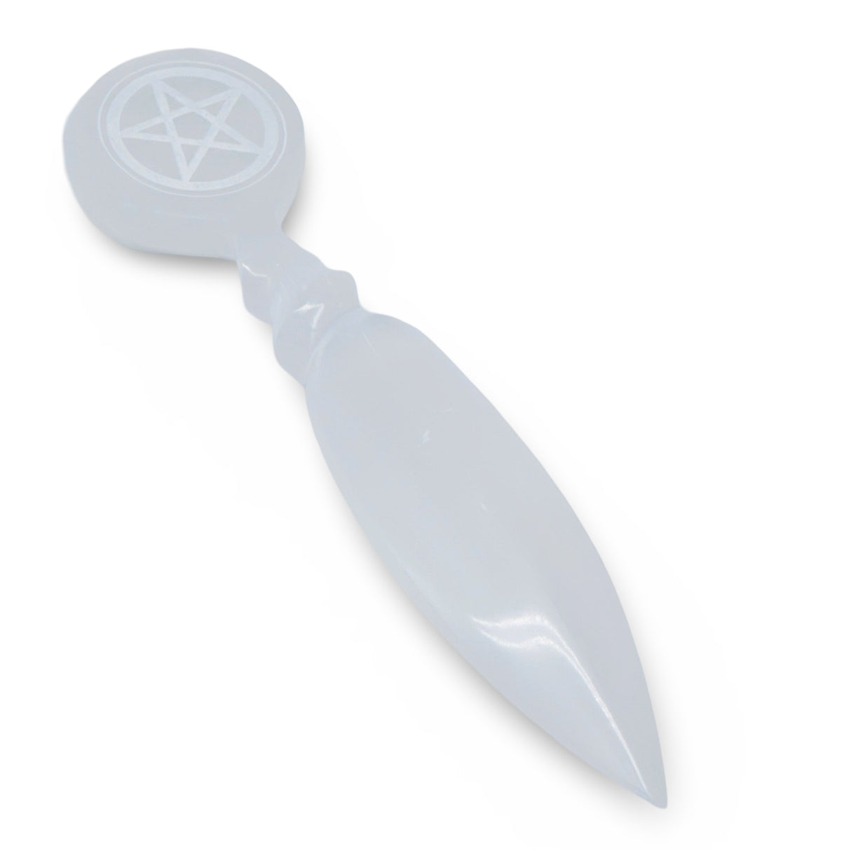 Stone - Athame - Selenite with Pentacle