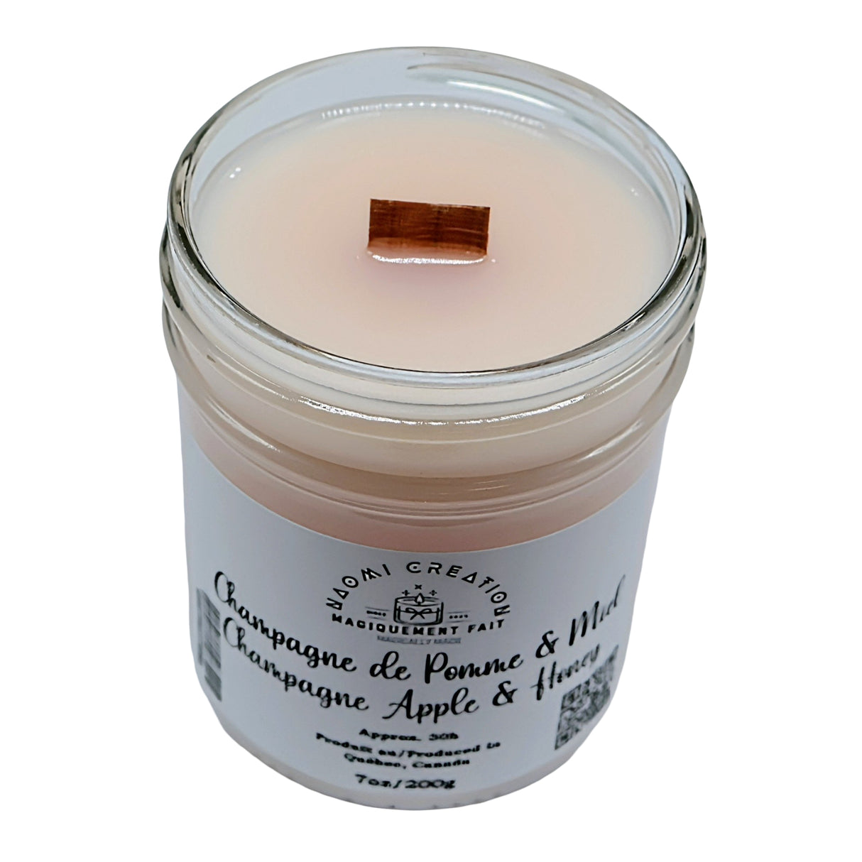 Scented Candles - Champagne Apple & Honey - Wood Wick