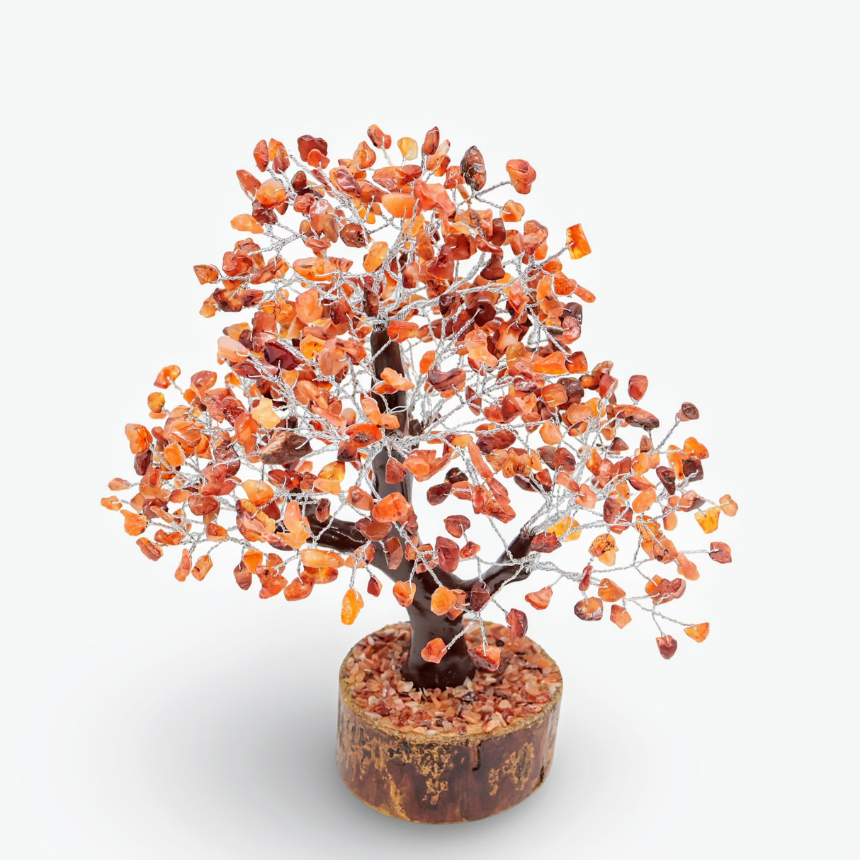 Home Decor - Gem Tree - Carnelian - 10"H - 500 Beads