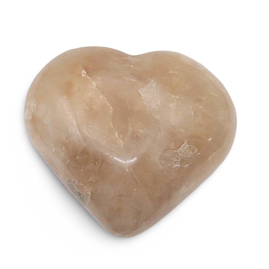 Stone - Yellow Hematoide Quartz - Heart Shape - Tumbled